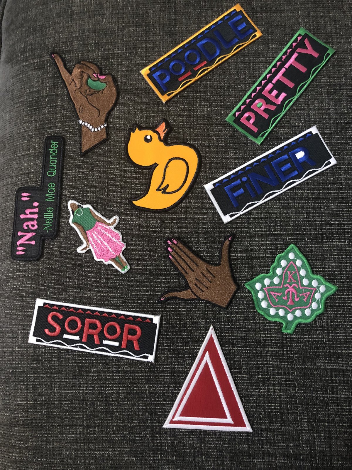 NPHC Sorority Patches - The Carter Brand - Black By Popular Demand - Rooting For Everybody Black - Black Pride Apparel