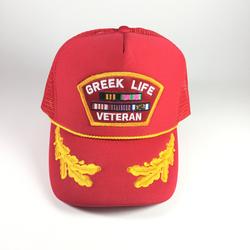 Greek Vet Trucker Red