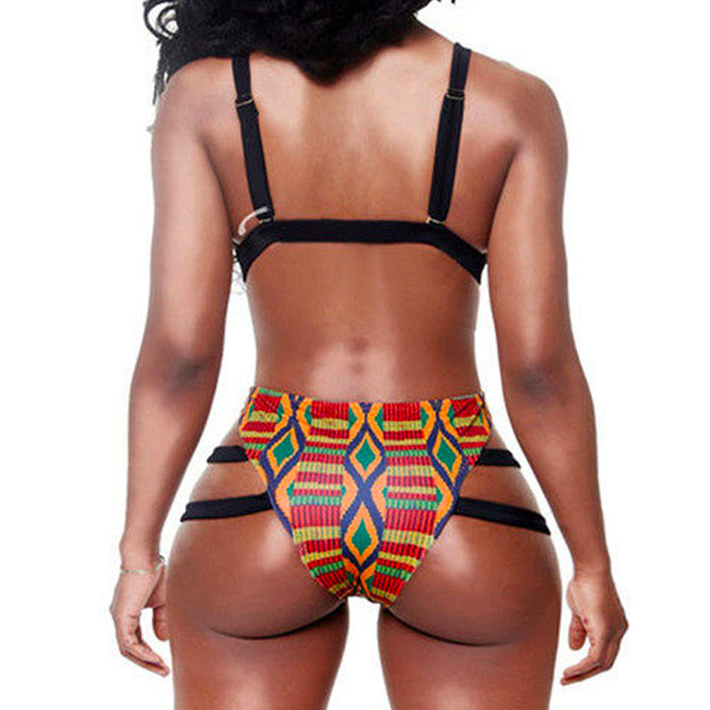 Kente Swimsuit - The Carter Brand - Black By Popular Demand - Rooting For Everybody Black - Black Pride Apparel