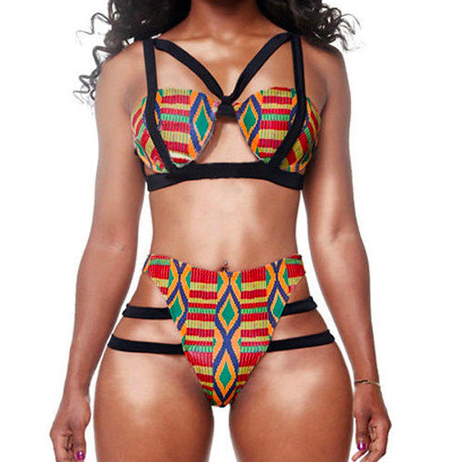 Kente Swimsuit - The Carter Brand - Black By Popular Demand - Rooting For Everybody Black - Black Pride Apparel