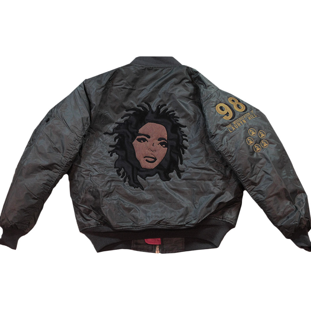 Lauryn Hill Bomber 2.0 - The Carter Brand - Black By Popular Demand - Rooting For Everybody Black - Black Pride Apparel