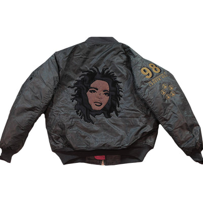 Lauryn Hill Bomber 2.0 - The Carter Brand - Black By Popular Demand - Rooting For Everybody Black - Black Pride Apparel