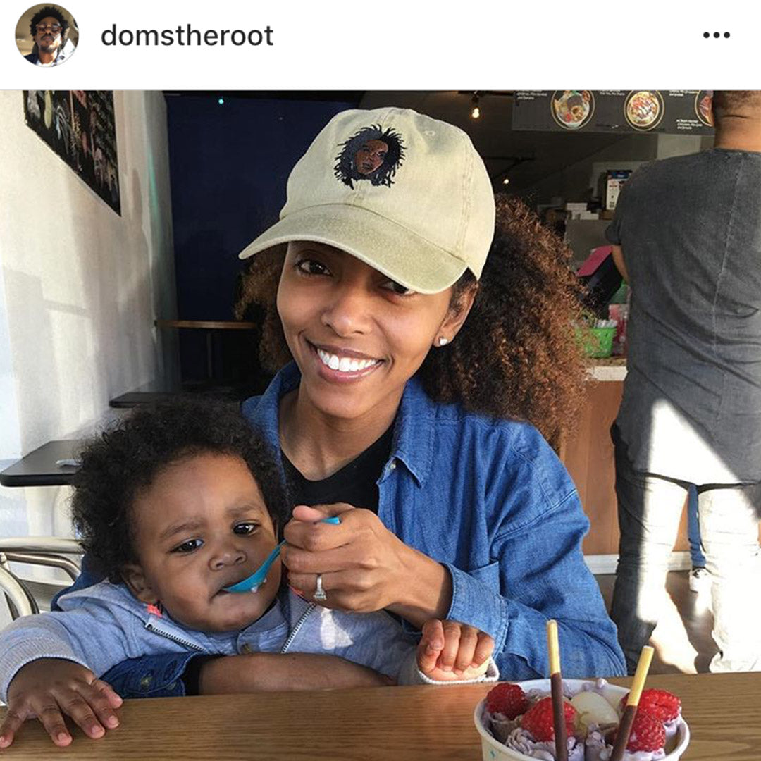 Lauryn Hill Embroidered Hat - The Carter Brand - Black By Popular Demand - Rooting For Everybody Black - Black Pride Apparel