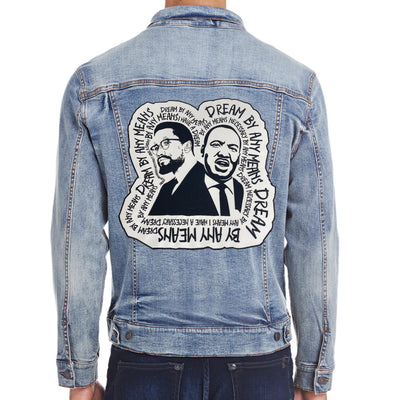Dream By Any Means Denim Jacket - The Carter Brand - Black By Popular Demand - Rooting For Everybody Black - Black Pride Apparel