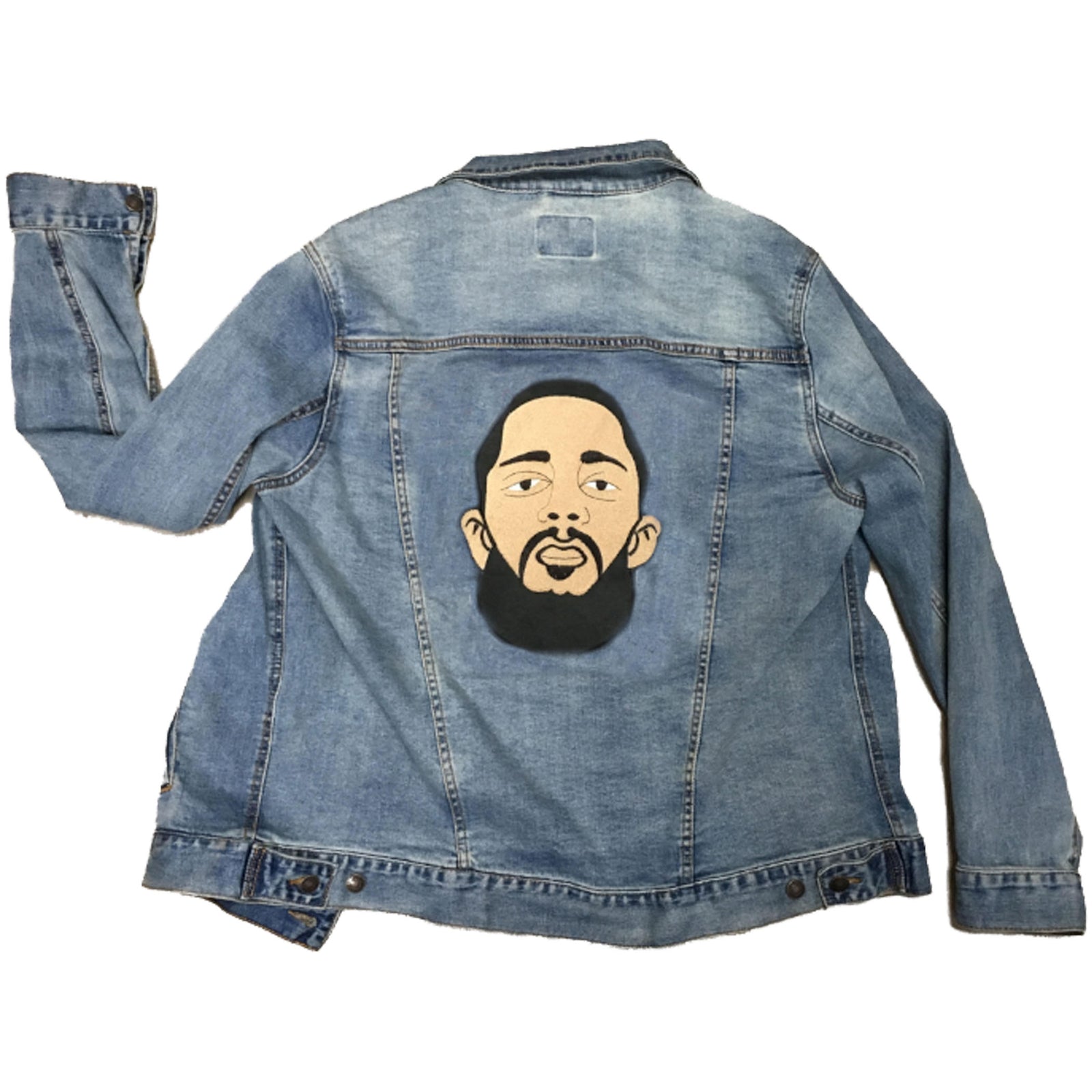 Nipsey Unisex Denim Jacket - The Carter Brand - Black By Popular Demand - Rooting For Everybody Black - Black Pride Apparel
