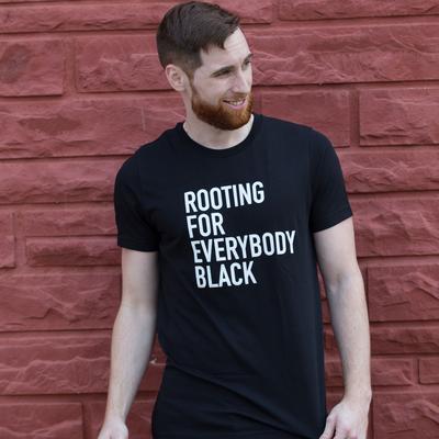 Rooting For Everybody Black Unisex T-Shirt - The Carter Brand - Black By Popular Demand - Rooting For Everybody Black - Black Pride Apparel
