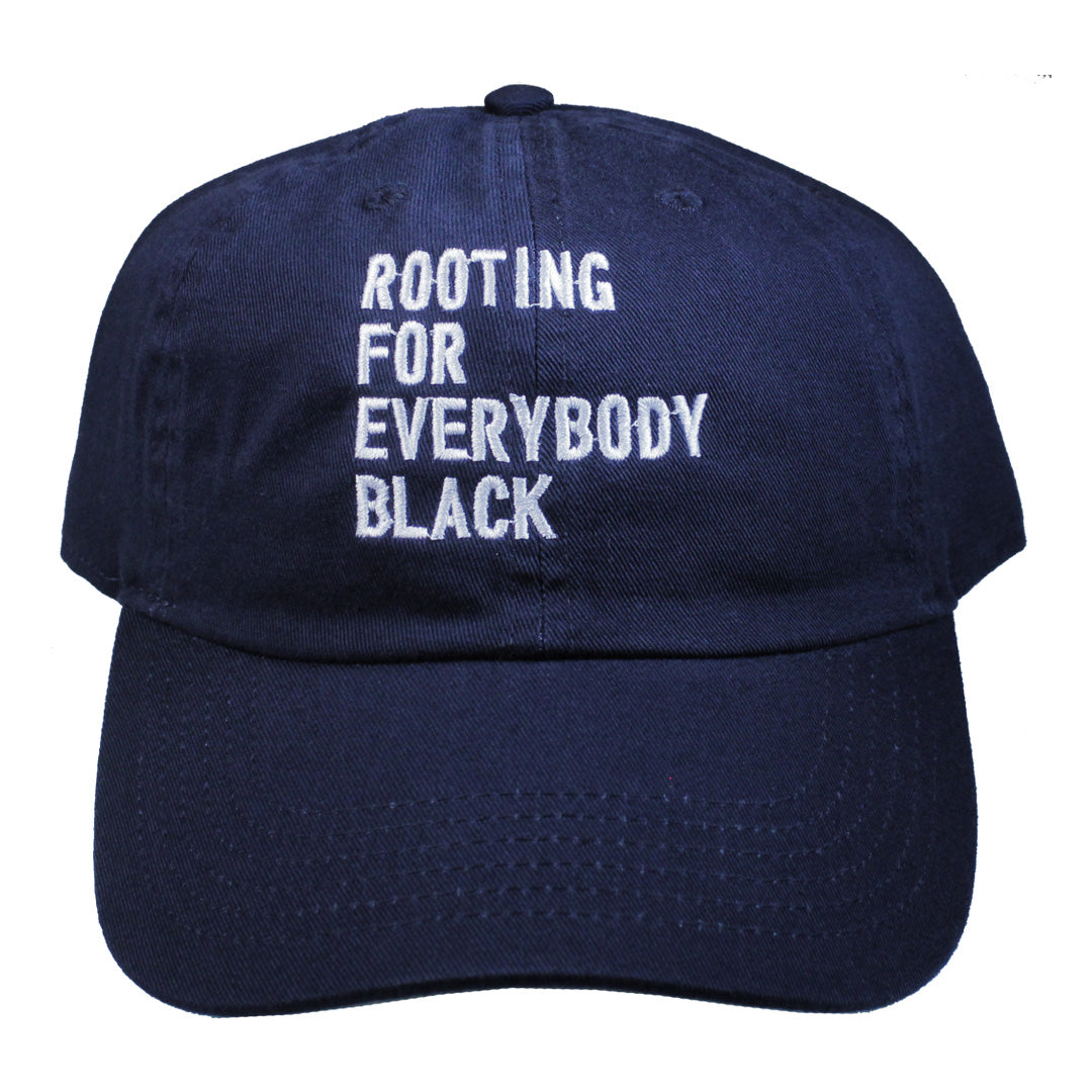 Rooting For Everybody Black Dad Hat - The Carter Brand - Black By Popular Demand - Rooting For Everybody Black - Black Pride Apparel