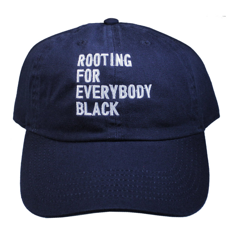 Rooting For Everybody Black Dad Hat - The Carter Brand - Black By Popular Demand - Rooting For Everybody Black - Black Pride Apparel