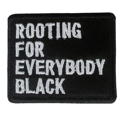 Rooting For Everybody Black Patch - The Carter Brand - Black By Popular Demand - Rooting For Everybody Black - Black Pride Apparel