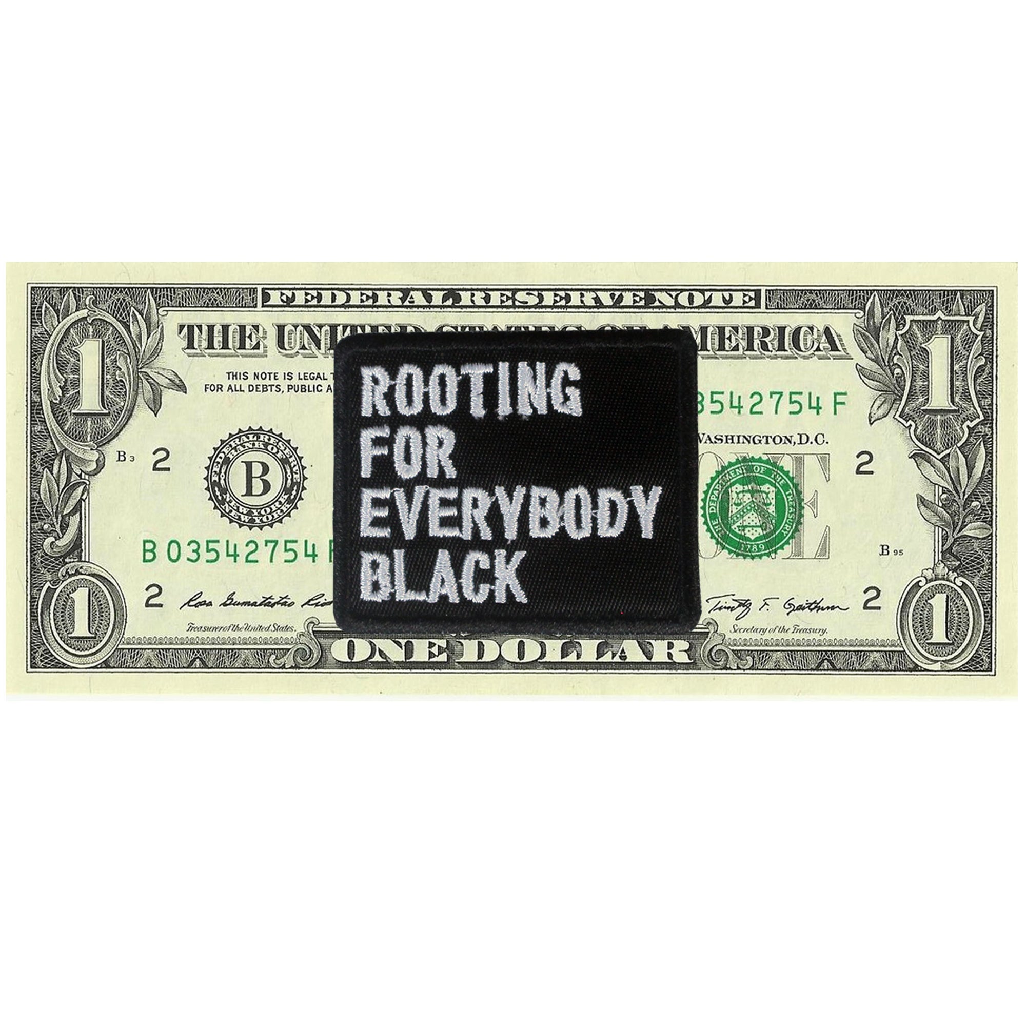 Rooting For Everybody Black Patch - The Carter Brand - Black By Popular Demand - Rooting For Everybody Black - Black Pride Apparel