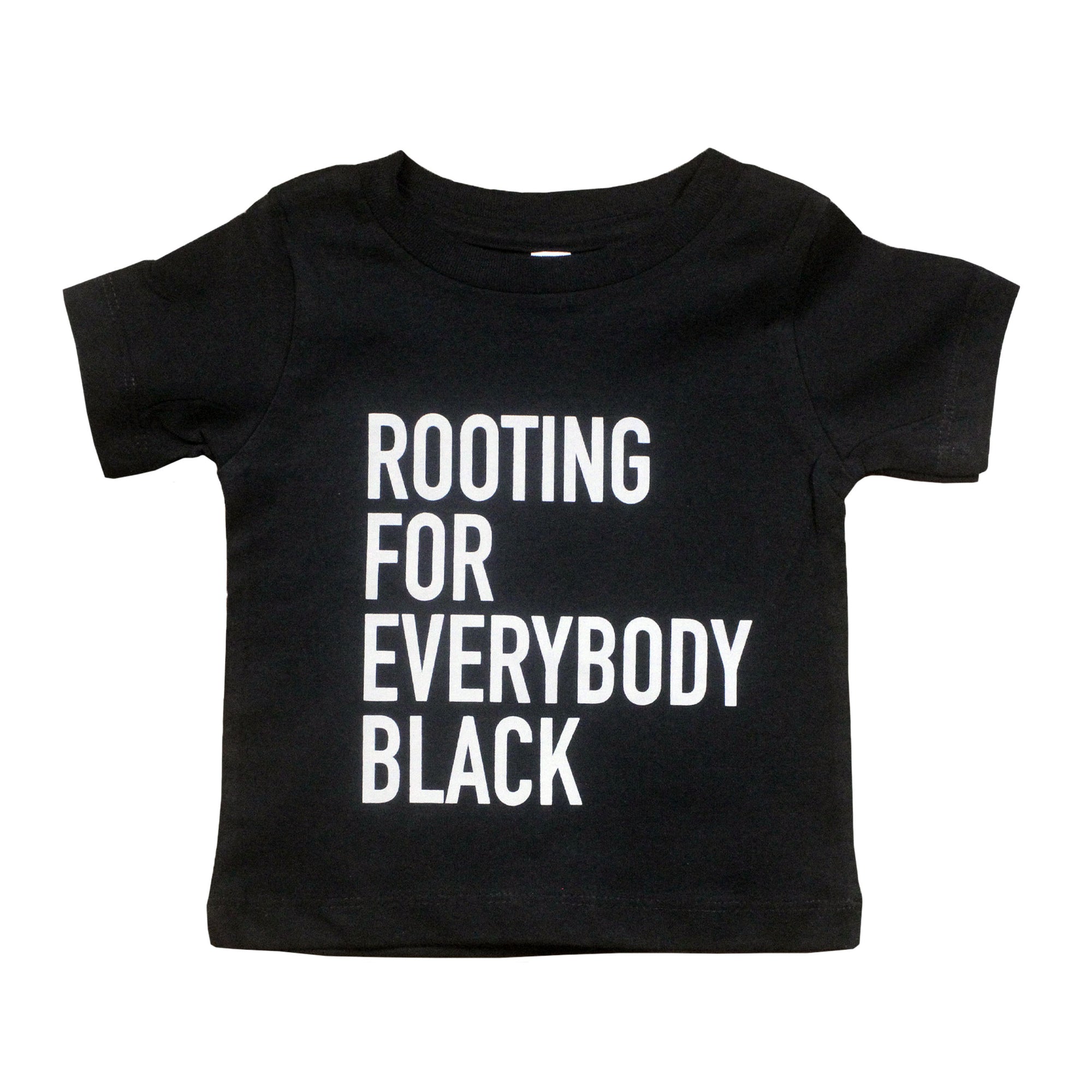 Rooting For Everybody Black Unisex Kids T-Shirt - The Carter Brand - Black By Popular Demand - Rooting For Everybody Black - Black Pride Apparel