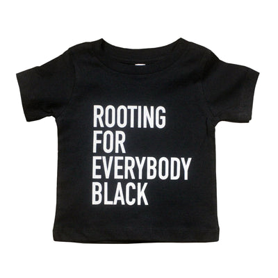 Rooting For Everybody Black Unisex Kids T-Shirt - The Carter Brand - Black By Popular Demand - Rooting For Everybody Black - Black Pride Apparel