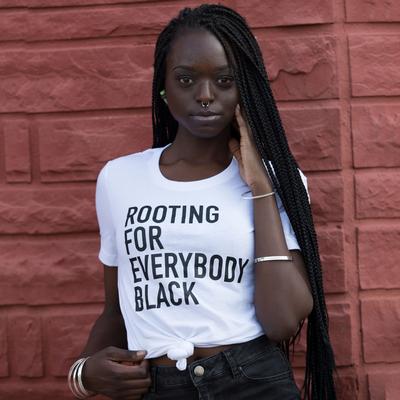 Rooting For Everybody Black Unisex T-Shirt - The Carter Brand - Black By Popular Demand - Rooting For Everybody Black - Black Pride Apparel