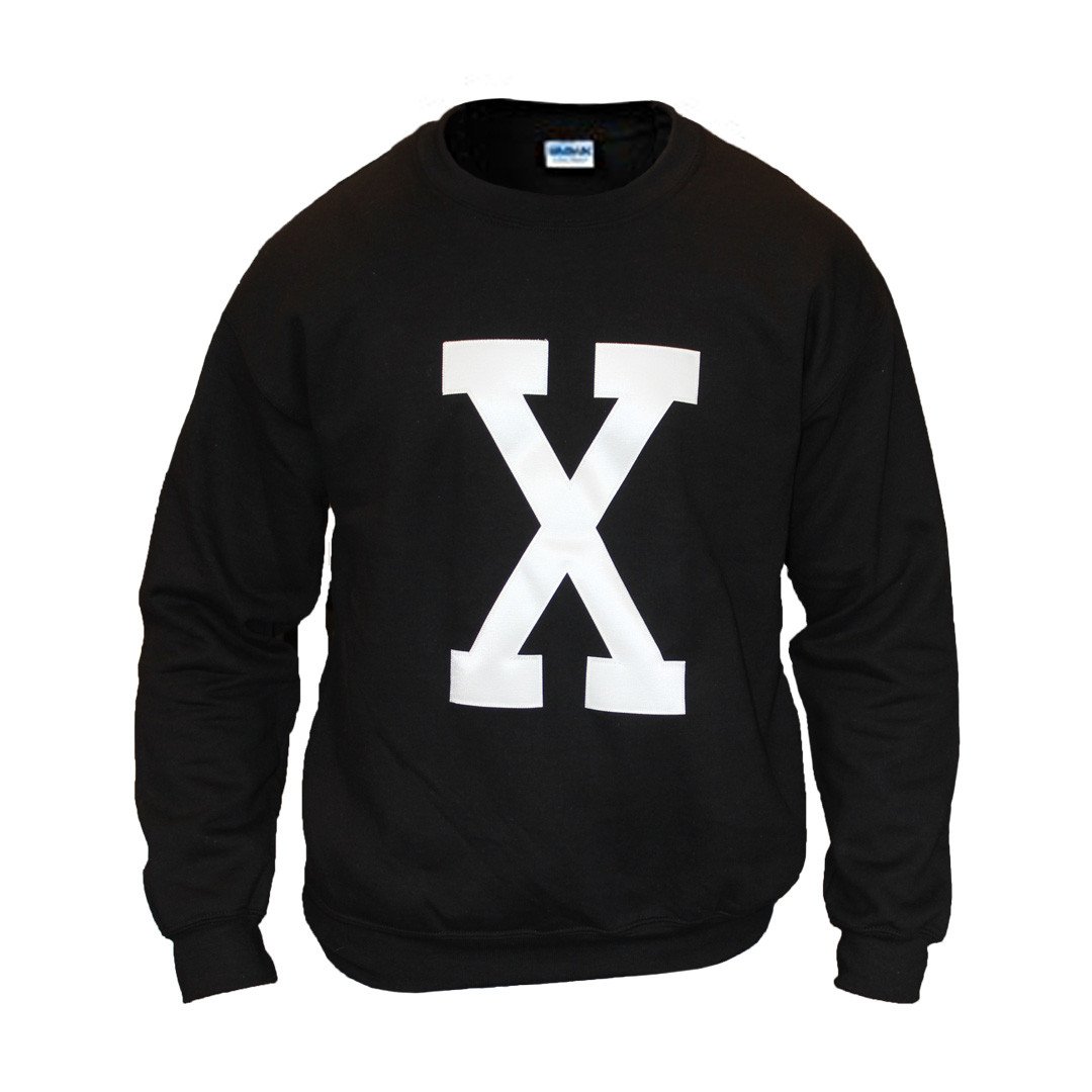 X Crewneck Sweatshirt - The Carter Brand - Black By Popular Demand - Rooting For Everybody Black - Black Pride Apparel